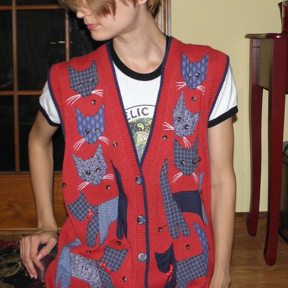 Vintage Cat Sweater Vest - Picture 7 of 8